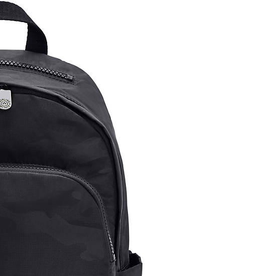 Kipling Delia Backpacks Black Camo Embossed | CA 1571DF